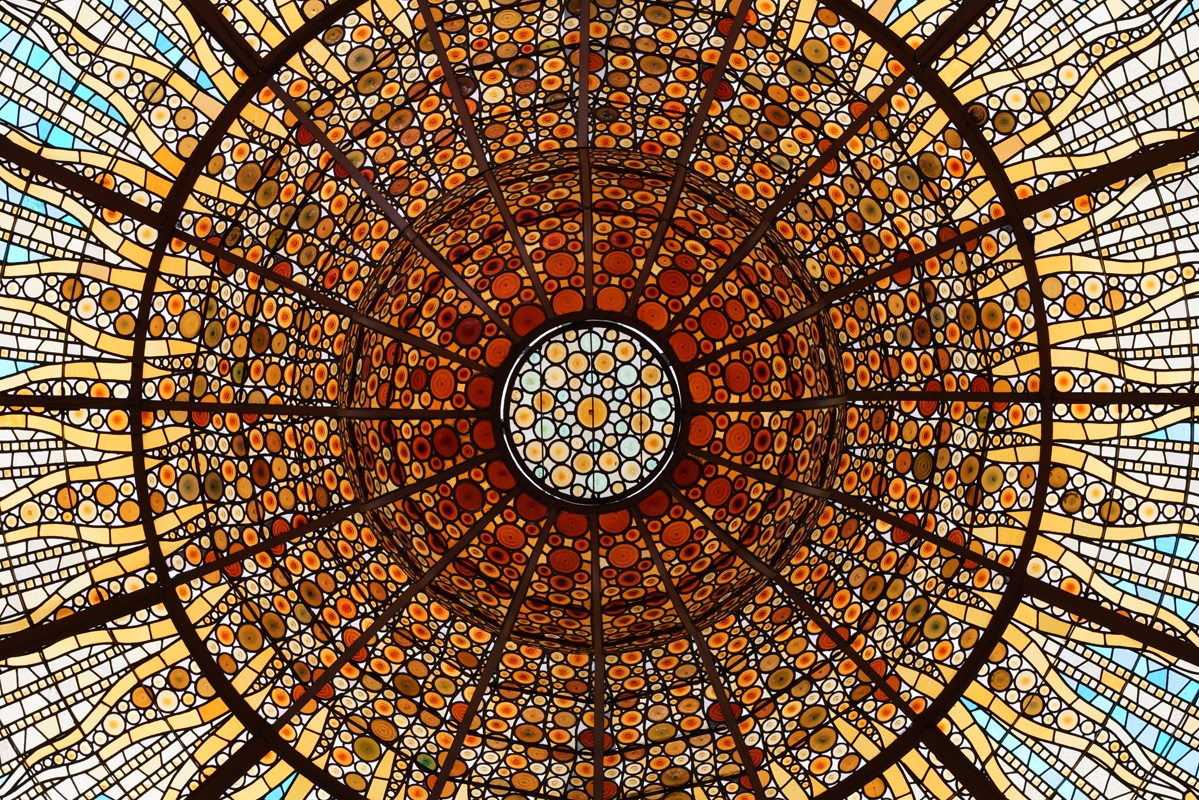 Interior roof dome detail (Palau de la Música Catalana)