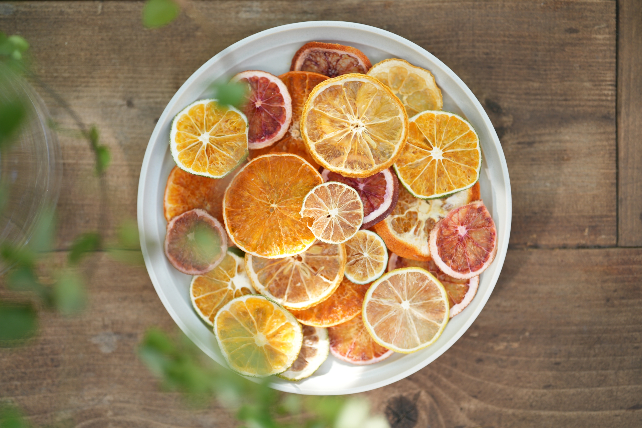 Sliced citrus fruits in a bowl