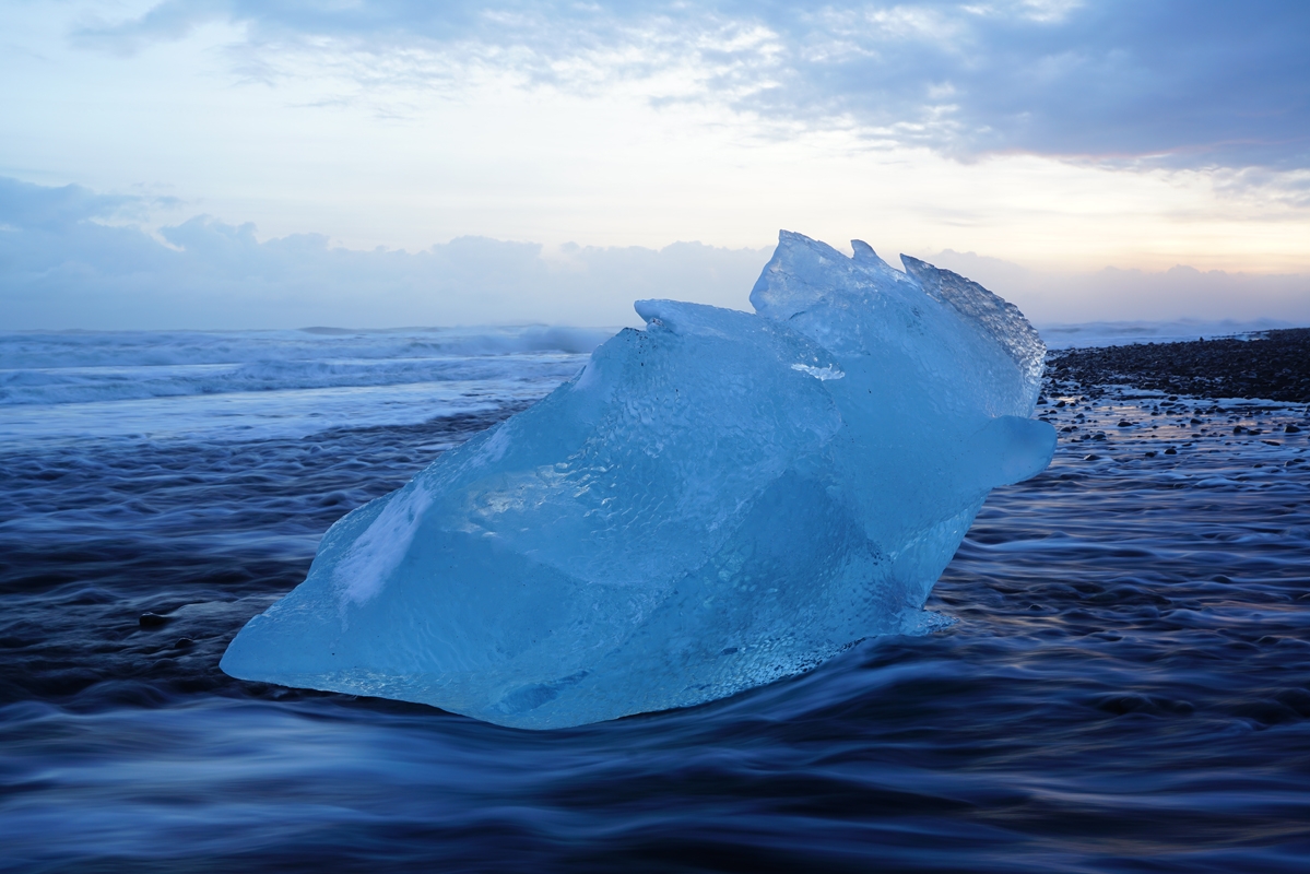 Iceberg floating in ocean