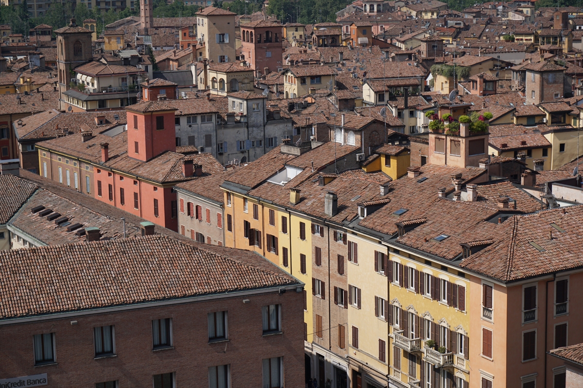 View across rooftops of old town (Modena, Italy)