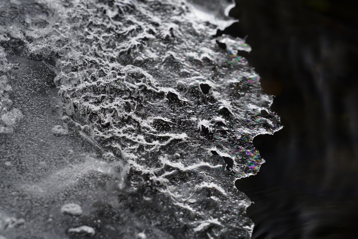 Detail of thin ice sheet