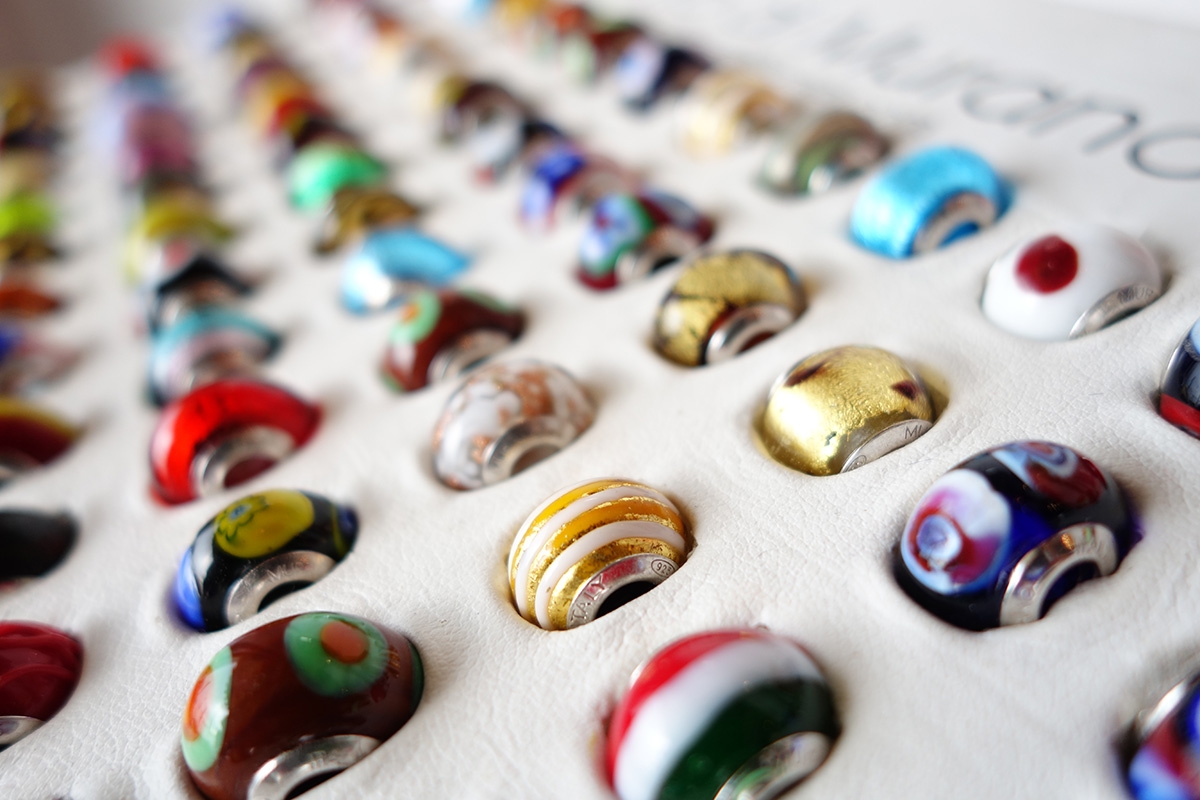 Collection of ornamental glass beads