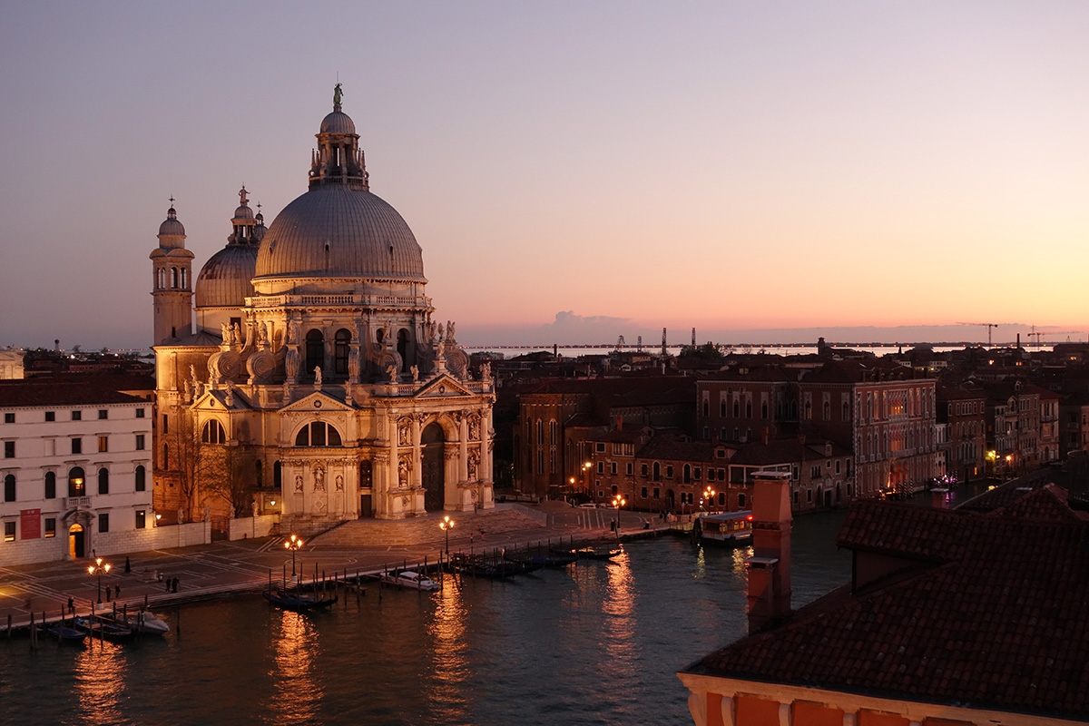 Basilica di Santa Maria della Salute, Venice, at dusk
