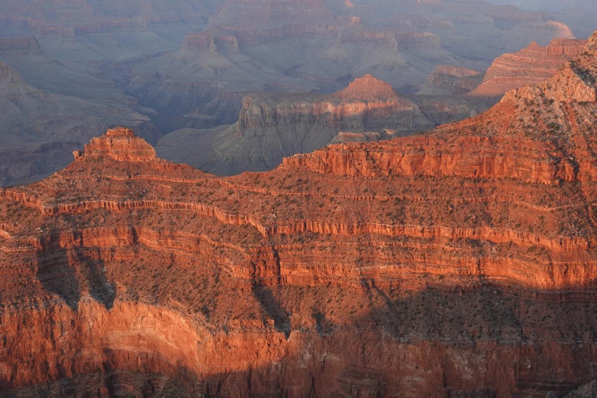 Sandstone cliffs with visible strata (Grand Canyon, US)