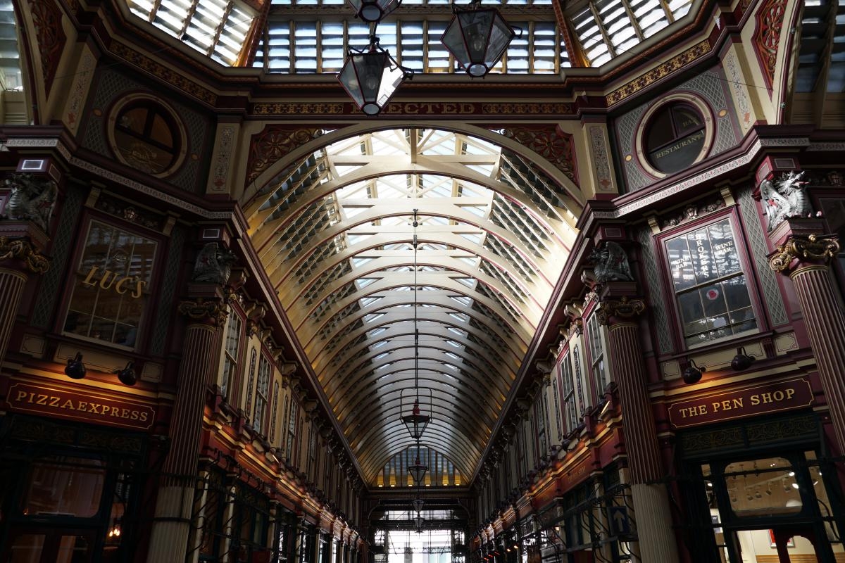 Glass ceiling of Leadenhall Market, London