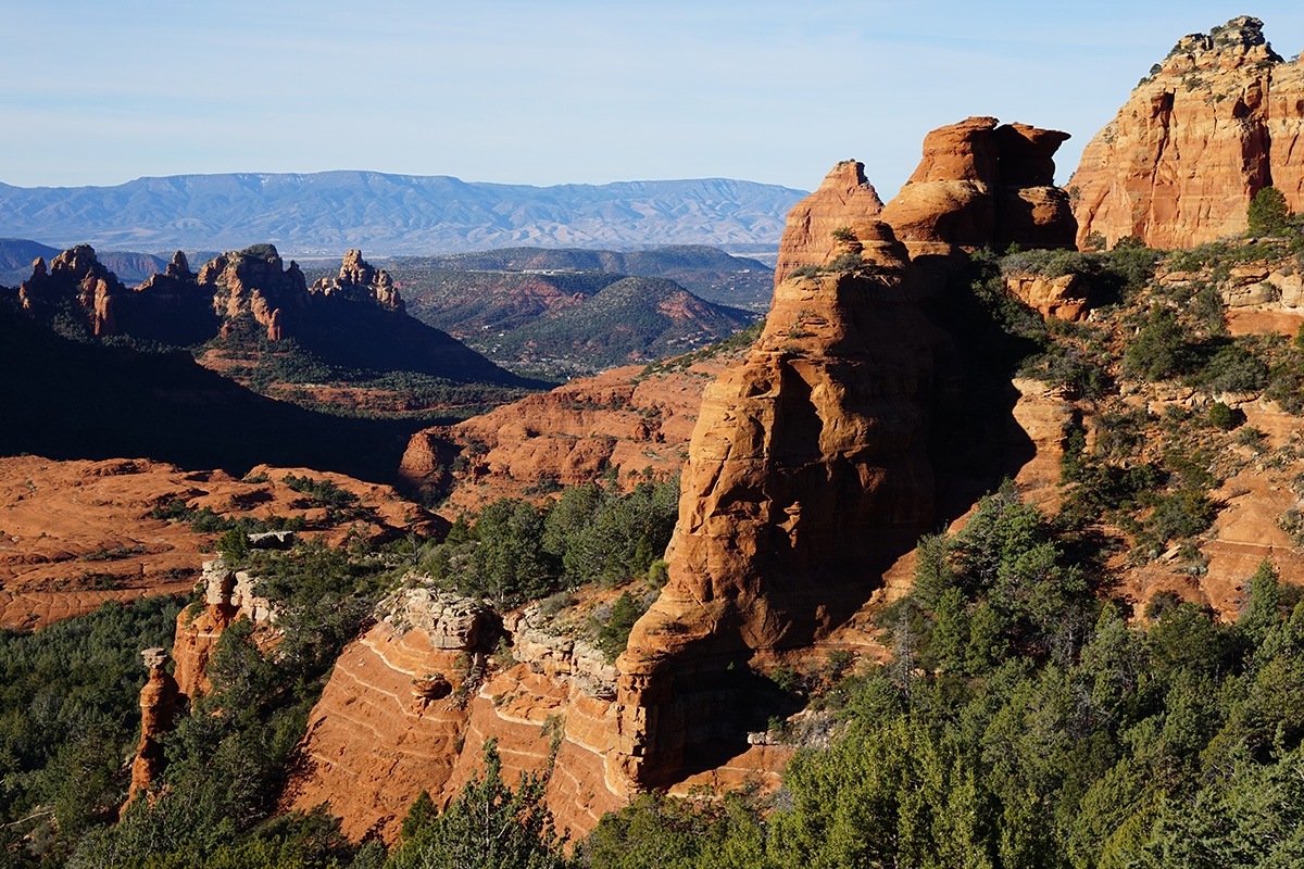 Rock formations showing strata (Sedona, Arizona)