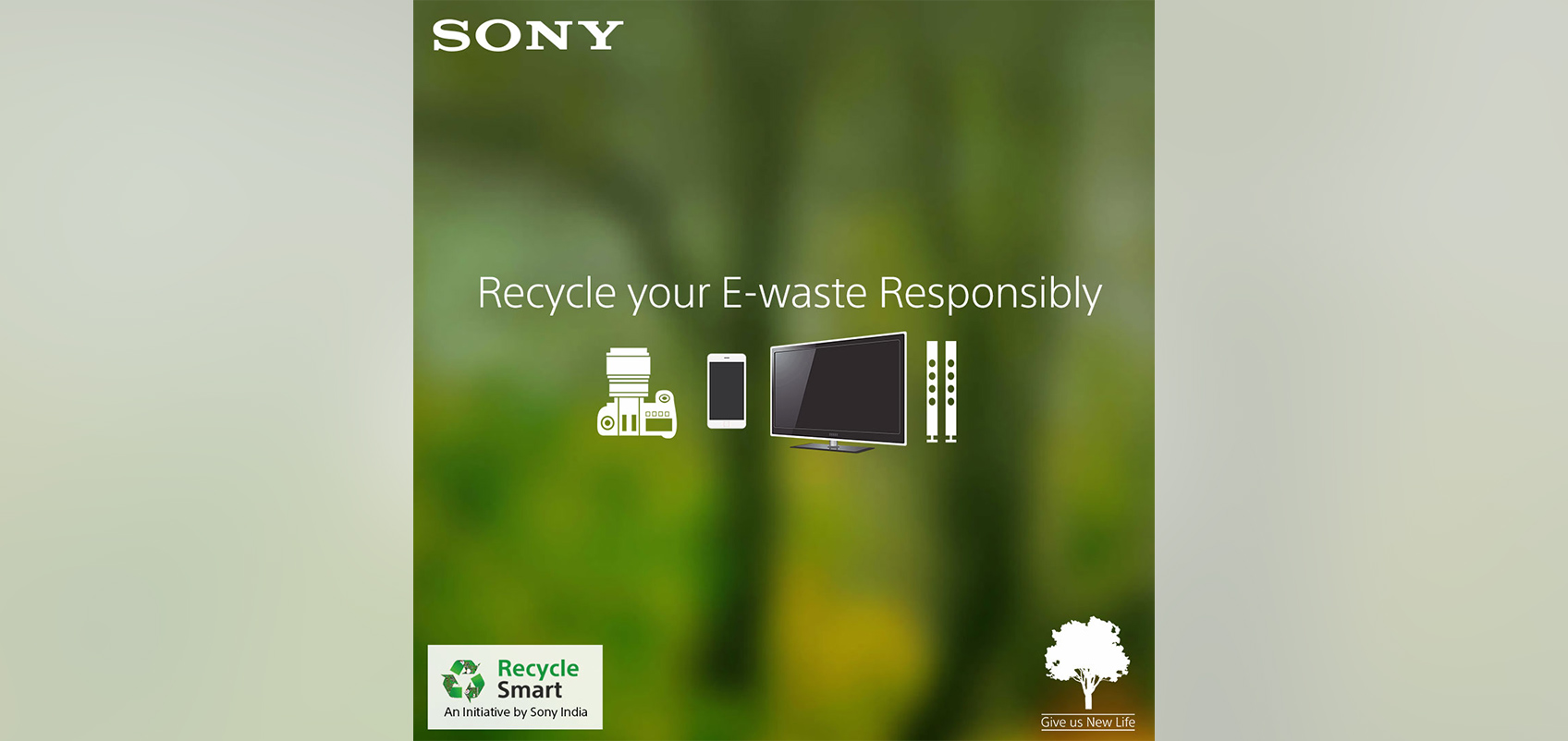 The words "Recycle your E-waste Responsibly" is written above illustrations of an electronic devices
