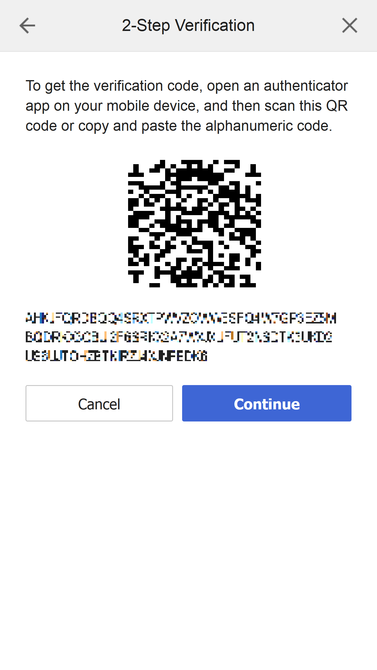 2-Step Verification QR Code