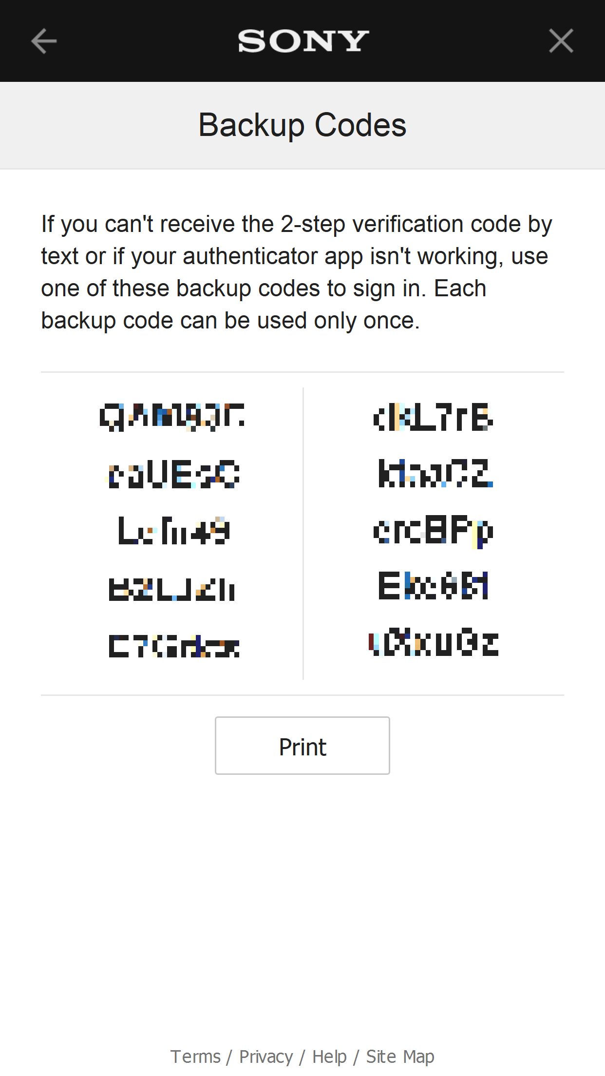 2-Step Verification Code view